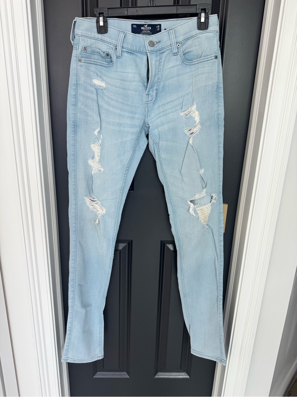 Hollister Light Blue Ripped Skinny Jeans